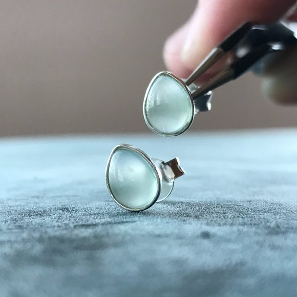 Genuine Gemstone Studs / S925 / - New, Never Worn - Picture 3 of 6